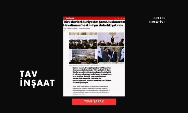 TAV İnşaat x Breles: Türk devleri Suriye’de